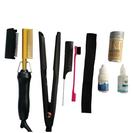 Hot comb and straightner with styling tools
