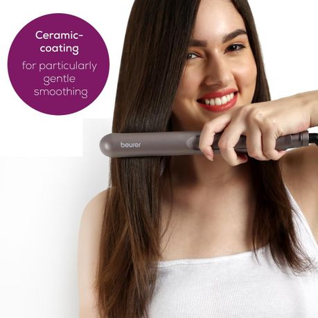 Beurer Hair Straightener: Fast Heat. Ceramic Plates. Curl/Wave Option HS 15