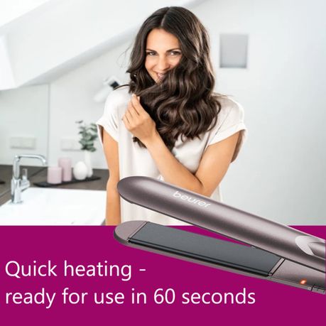 Beurer Hair Straightener: Fast Heat. Ceramic Plates. Curl/Wave Option HS 15