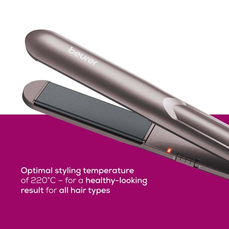 Beurer Hair Straightener: Fast Heat. Ceramic Plates. Curl/Wave Option HS 15