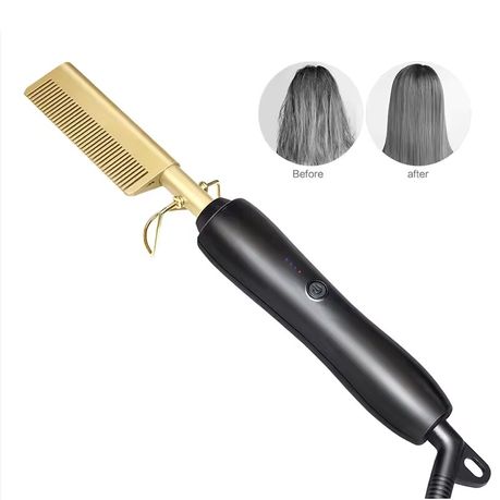 Hot Comb - Electric Straightening Hot Comb for Hair and Wigs