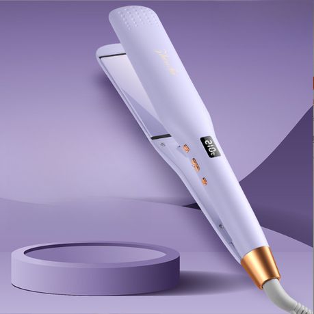 Digital control hair straightener purple European standard plug