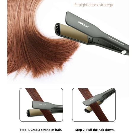 Sokany Wet & Dry Glazed Ceramic Hair Straightener Rapid Heating