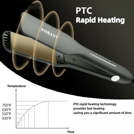 Sokany Wet & Dry Glazed Ceramic Hair Straightener Rapid Heating