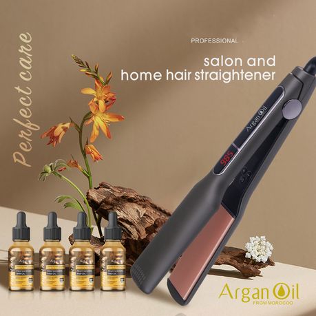 Enzo Professional Salon And Home Hair Straightener With Argan Oils
