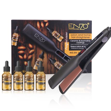 Enzo Professional Salon And Home Hair Straightener With Argan Oils