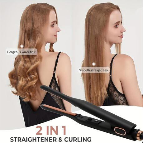 Thin Pencil-Shaped Flat Clip Multi-Functional Mini Hair Straightener
