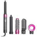5-in-1 Hair Styling Iron, Professional Curling and Straightening Tool - Grey, Pink