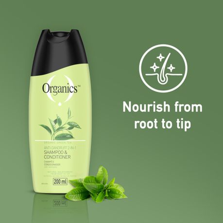 Organics Green Tea Anti Dandruff 2in1 Shampoo and Conditioner 200ml