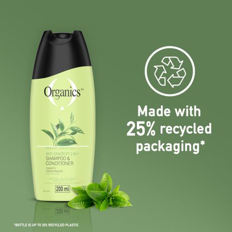 Organics Green Tea Anti Dandruff 2in1 Shampoo and Conditioner 200ml