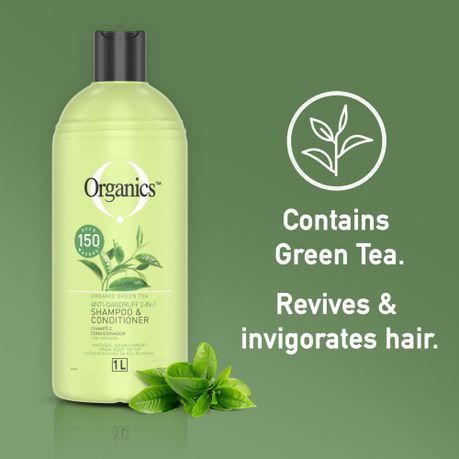 Organics Green Tea Anti Dandruff 2in1 Shampoo and Conditioner 1L