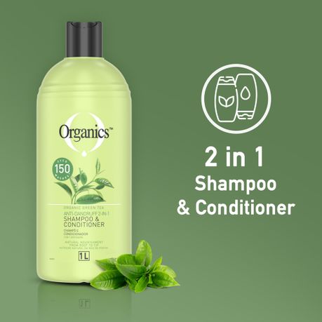 Organics Green Tea Anti Dandruff 2in1 Shampoo and Conditioner 1L