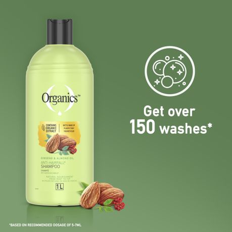 Organics Ginseng and Almond Oil Anti Hair Loss Shampoo 1L