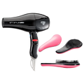 ETI Stile Plus Black Hairdryer 2,500W & Sarah Beauty S-Shaped Brush