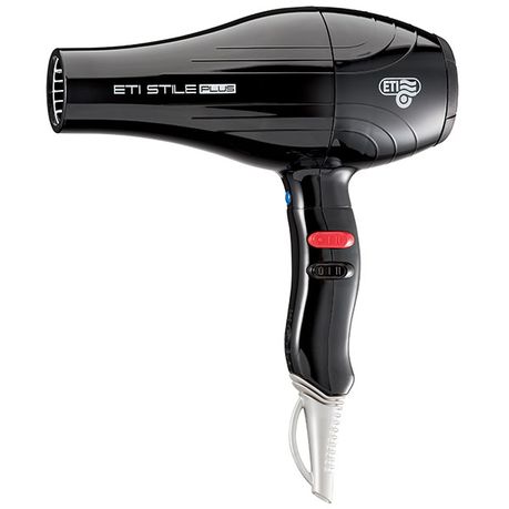 ETI Stile Plus Black Hairdryer 2,500W & Sarah Beauty S-Shaped Brush