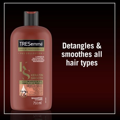 TRESemme Keratin Smooth Frizz Control Lower Sulphate Shampoo 750ml
