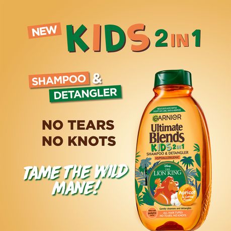 Garnier Ultimate Blends Kids 2in1 Shampoo & Detangler Disney Lion King