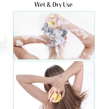 Skin Organix Shampoo Brush Scalp Massager with Soft Silicone Bristles
