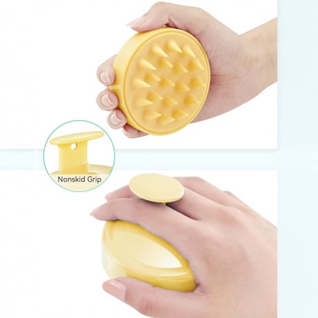 Skin Organix Shampoo Brush Scalp Massager with Soft Silicone Bristles