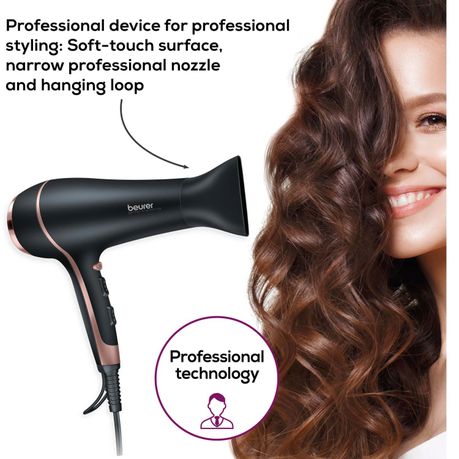 Beurer Germany Hair Dryer: Professional Blow Dryer & Nozzle. 2400 W. HC 30