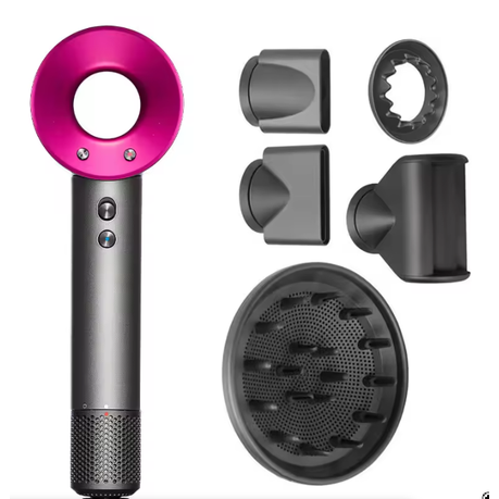 Professional Leafless Strong Hair Dryer With 5 Styling Attachments - (GC)
