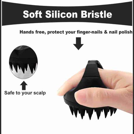 Shampoo Brush Hair Scalp Massager - Silicone Wet Dry Hair Shampoo Brush