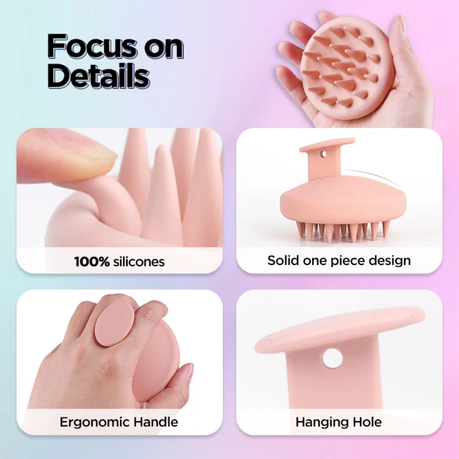 Silicone Wet Dry Hair Shampoo Brush