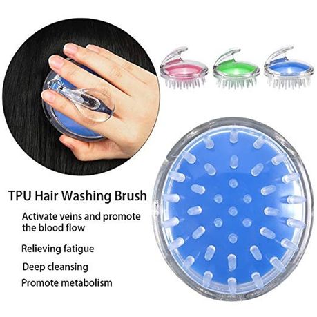 Crystal Transparent Silicone Anti-Itching Handheld Massage Brush Comb