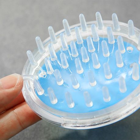 Crystal Transparent Silicone Anti-Itching Handheld Massage Brush Comb