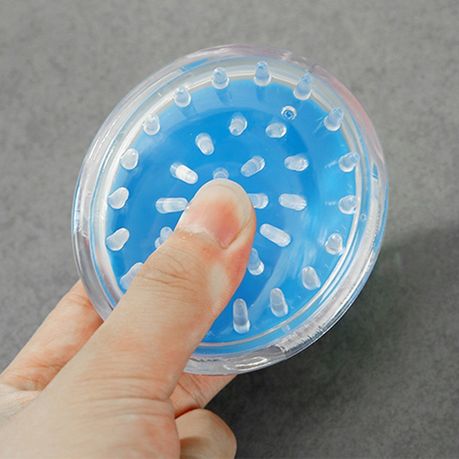 Crystal Transparent Silicone Anti-Itching Handheld Massage Brush Comb