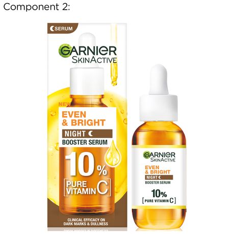 Garnier Even & Matte Vitamin C Day and Night Serum - 2 Piece Bundle