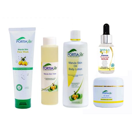 PortiaM Marula Skin Face Wash, Toner, Lotion, Serum & Day Cream