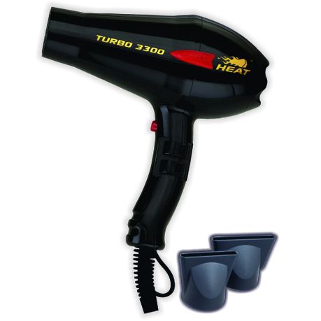 Heat Turbo 3300 Hairdryer - Black