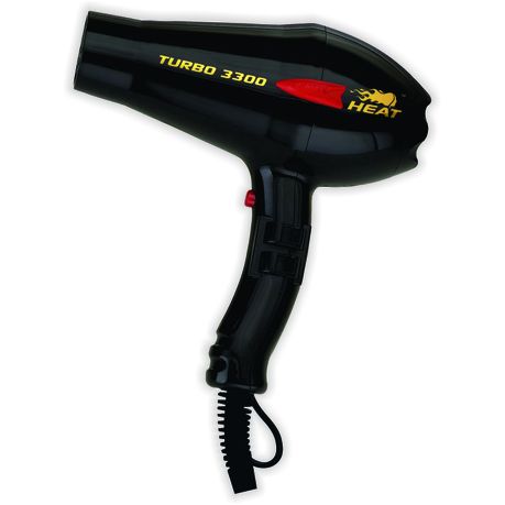 Heat Turbo 3300 Hairdryer - Black