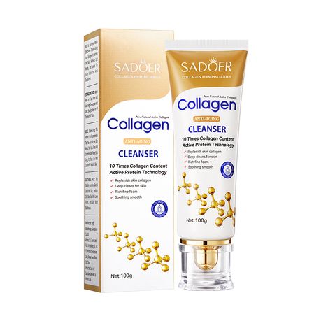 Sadoer Collagen Anti-Aging Cleanser, Serum, Cream & Lip Gloss