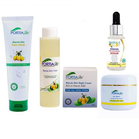 PortiaM Daily Set- Face Wash, Toner, Serum, Day & Night Cream