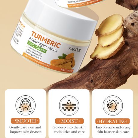 Sadoer Anti Aging Repair Turmeric Face Cleanser Face Serum and Face Cream