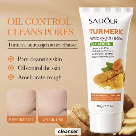 Sadoer Anti Aging Repair Turmeric Face Cleanser Face Serum and Face Cream