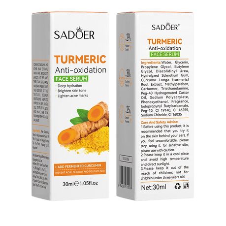 Sadoer Anti Aging Repair Turmeric Face Cleanser Face Serum and Face Cream
