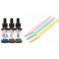 Face Serum Set: Vitamin C, Hyaluronic Acid & Retinol with 3 Facial Razors