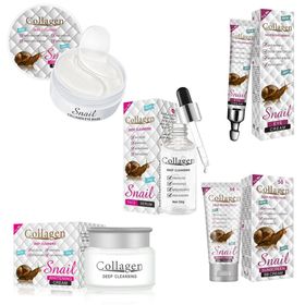 Collagen Snail Eye Mask Face Serum Face Cream Eye Cream BB Cream - 6 Piece Set