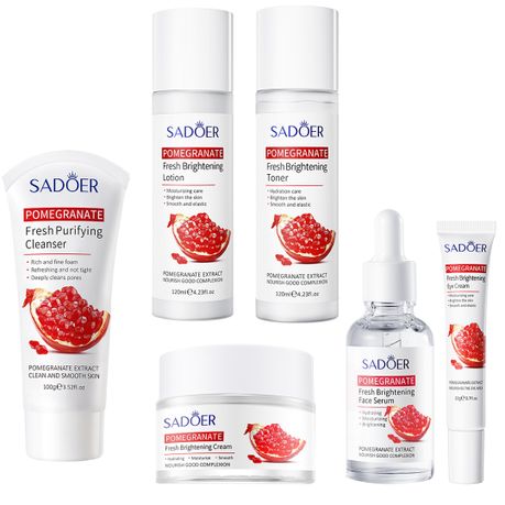 6 PCS Skin Care Kit Pomegranates Gental Hydration and High Moistturizing