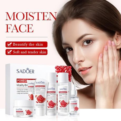 6 PCS Skin Care Kit Pomegranates Gental Hydration and High Moistturizing
