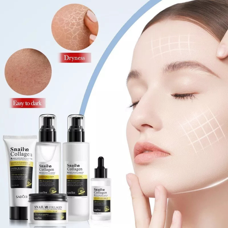 SADOER Snail Collagen Anti -wrinkle Skincare Combo 5 Piece Set