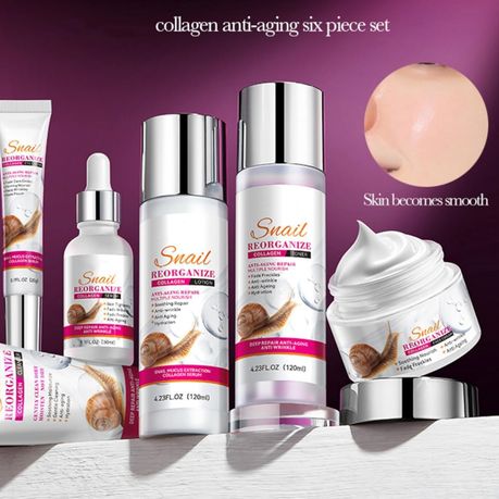 6 Skin Care Set Snail Collagen Moisturizing Anti-Aging Repair Nourish