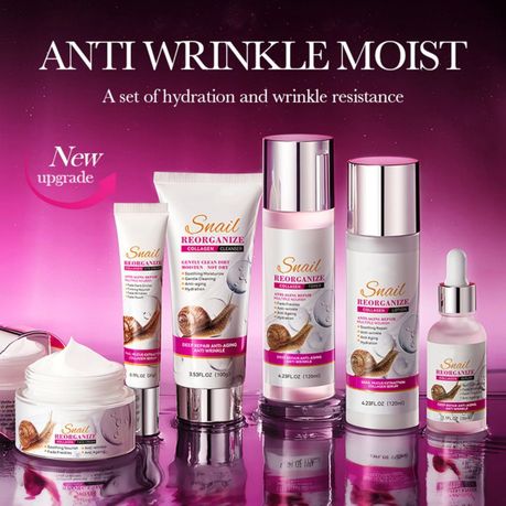 6 Skin Care Set Snail Collagen Moisturizing Anti-Aging Repair Nourish