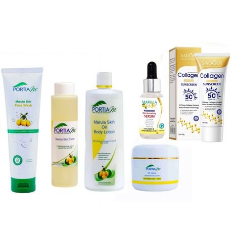 Portia M Marula Glow Skincare Set with SPF50 Sunscreen- Hydrating