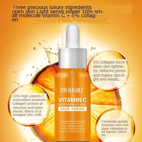 Dr Rashel 5 Step Vitamin C Facial Cleanser, Toner,Serum, Cream & Fixer Kit