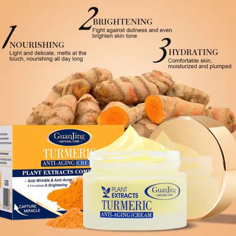 Turmeric facial soap, anti-aging face cream and Coconut hand cream