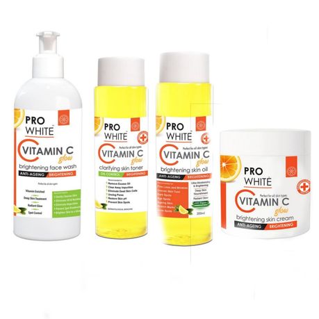 Pro White Vitamin C Set- Face Wash, Toner, Oil & Cream